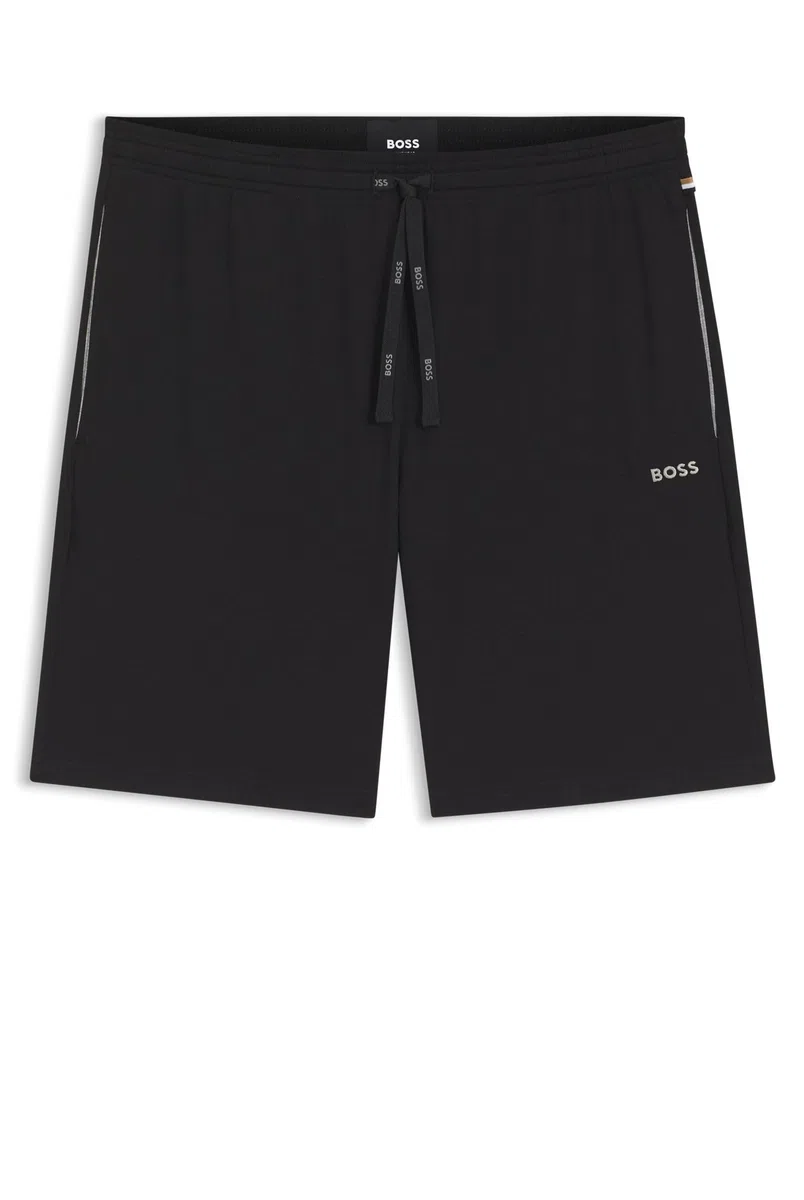 BOSS Herren Mix&Match Short CW Shorts aus elastischer Baumwolle mit Kontrast-Logo und Kordelzug