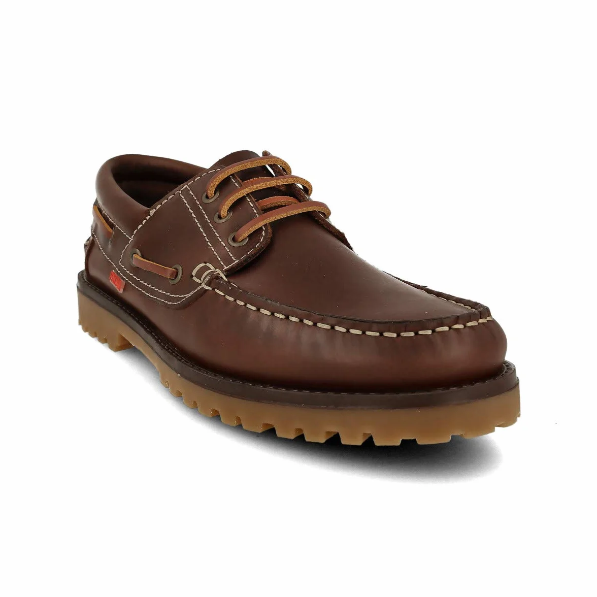 Herren Damen Kinder Bootsschuhe Sport aus Leder. Verschluss mit DREI Ösen. Freizeitlederschuhe. Gummisohle. Große Größen 46 47. Braun, Schwarz, Marine und Klettverschluss