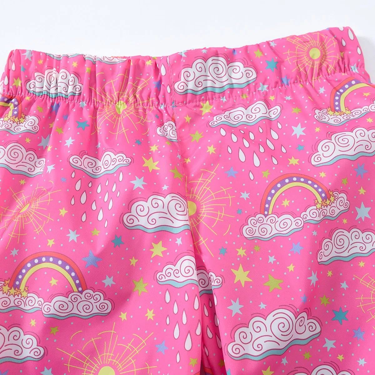 Generisch Kinder Dinosaurier Regenbogen Bedruckte Regenjacke mit Kapuze Winddichter Regenmantel Kinder Langarm Hoodie Trench Pants Outfits Skihose Kinder Latz (Hot Pink, 10 Year)