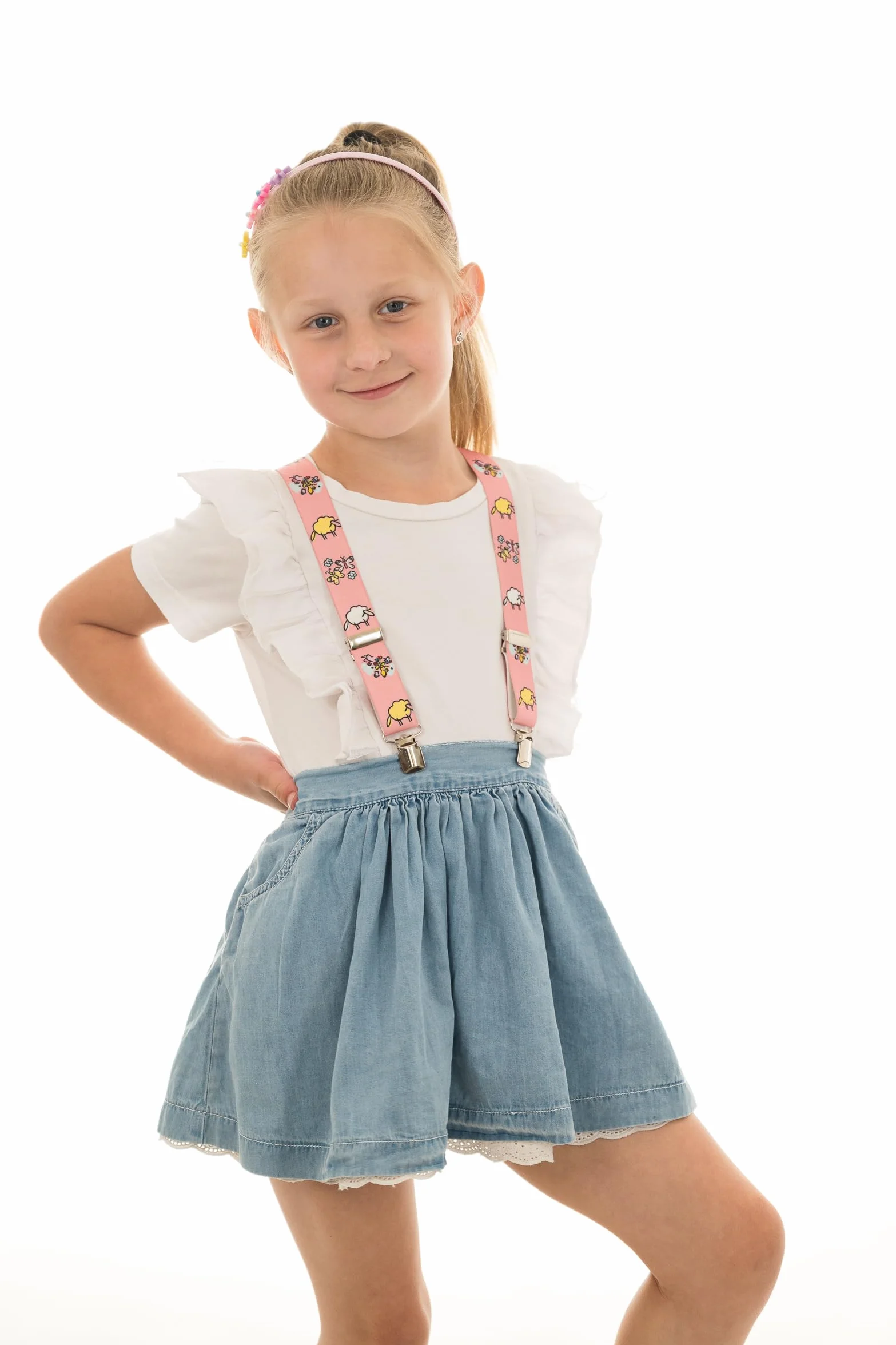 Kinder Hosenträger mit Dinosaurier-Design | Elastische Y-Hosenträger (1-5 Jahre) – 2,5 cm