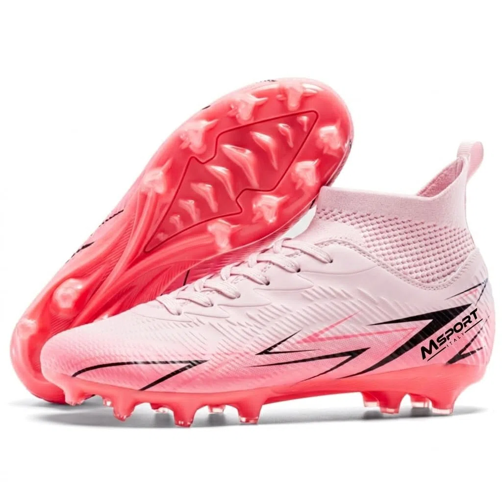 Msport Fußballschuhe für Kinder/Jungen mit Stollen – rutschfest, Leicht und Bequem – Ideal für Naturrasen und Kunstrasen