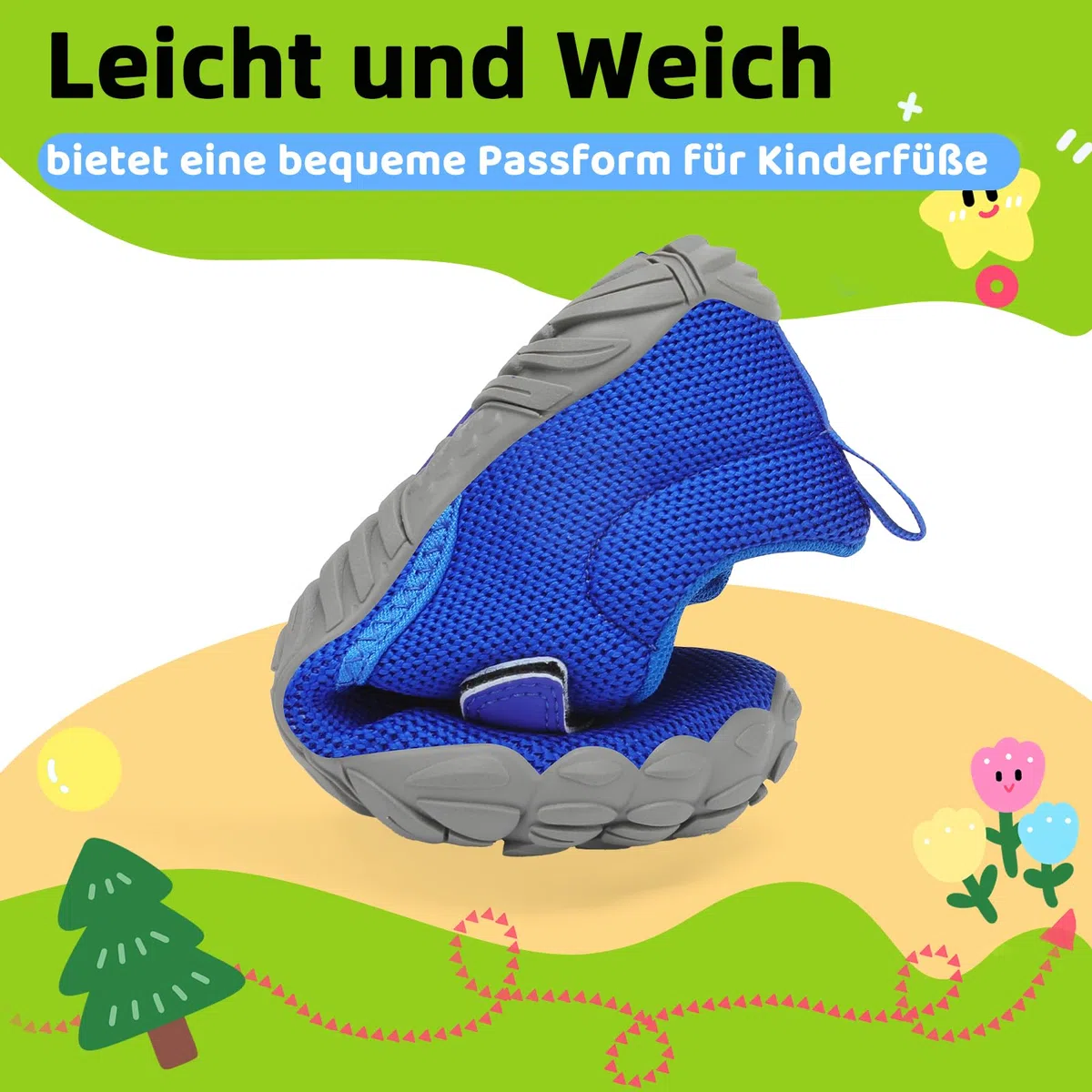 SAGUARO Kinder Barfußschuhe Leicht rutschfest Traillaufschuhe, Gr. 24-36