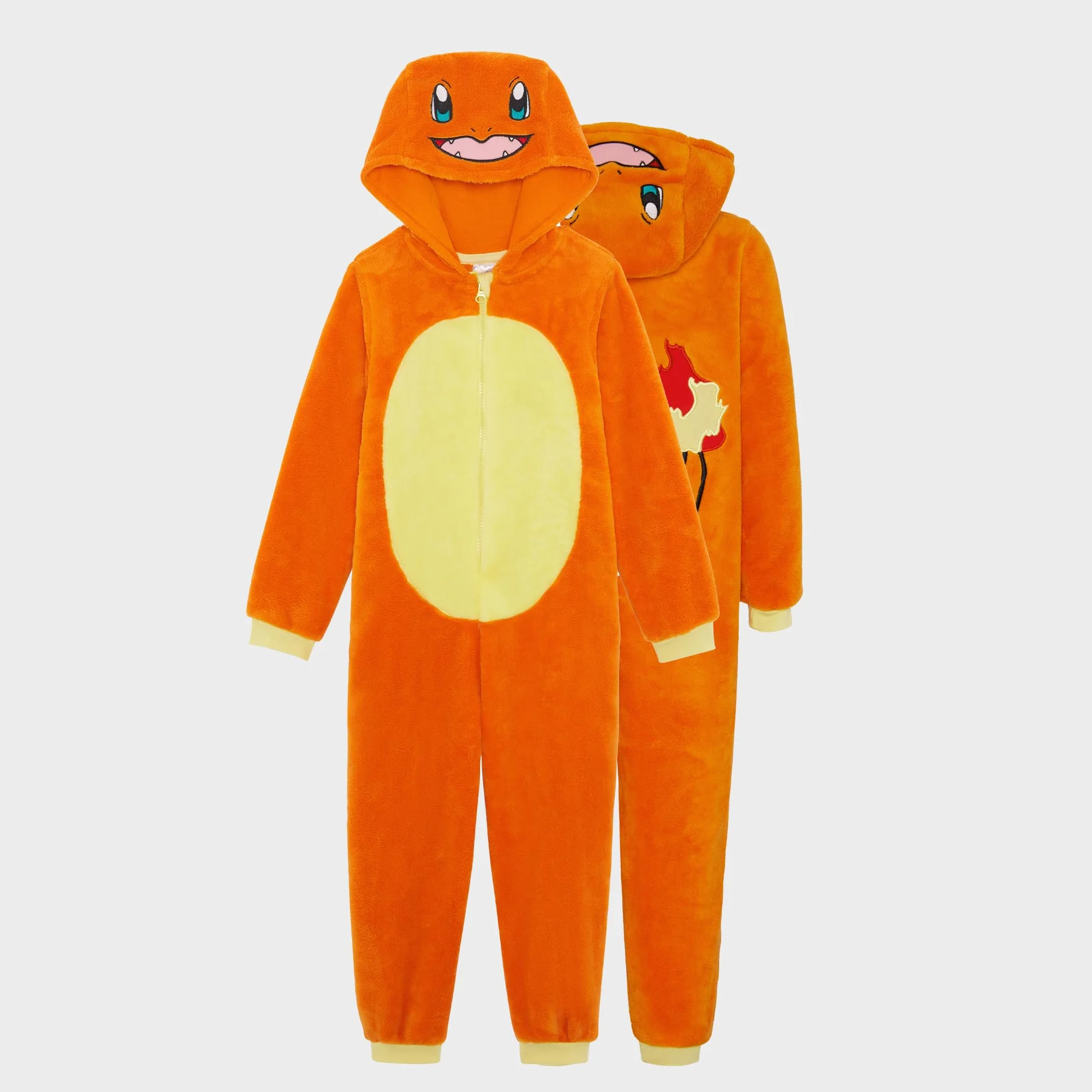 Pokemon-Einteiler mit Kapuze für Jungen oder Mädchen, Evoli, Gengar, Glumanda, Pikachu, Relaxo, Schiggy, Alter 3-12 Jahre