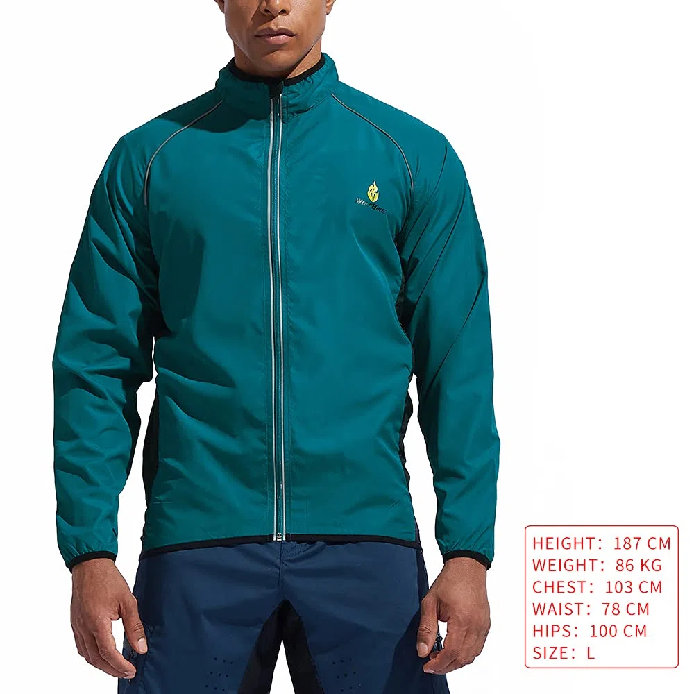 WOSAWE Herren Fahrradjacke Winddichte wasserdichte MTB Mountainbike Jacket Für Radfahren, Joggen & Wandern