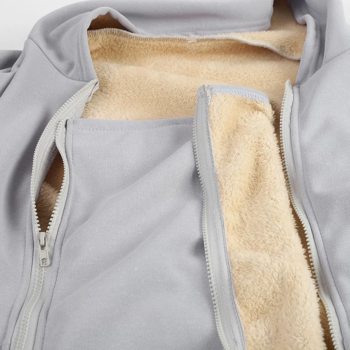 Umstandsjacke mit Babyeinsatz Warm Teddy Fleecejacke Umstands jacke Winter Umstandsmode 2 in 1 Tragejacke mit Taschen Teddyfleece Winterjacke Flauschig Weich Plüschjacke Einfarbig Teddyjacke