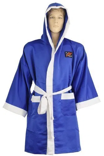 Unbekannt Playwell Boxmantel, 100% Satin, Blau