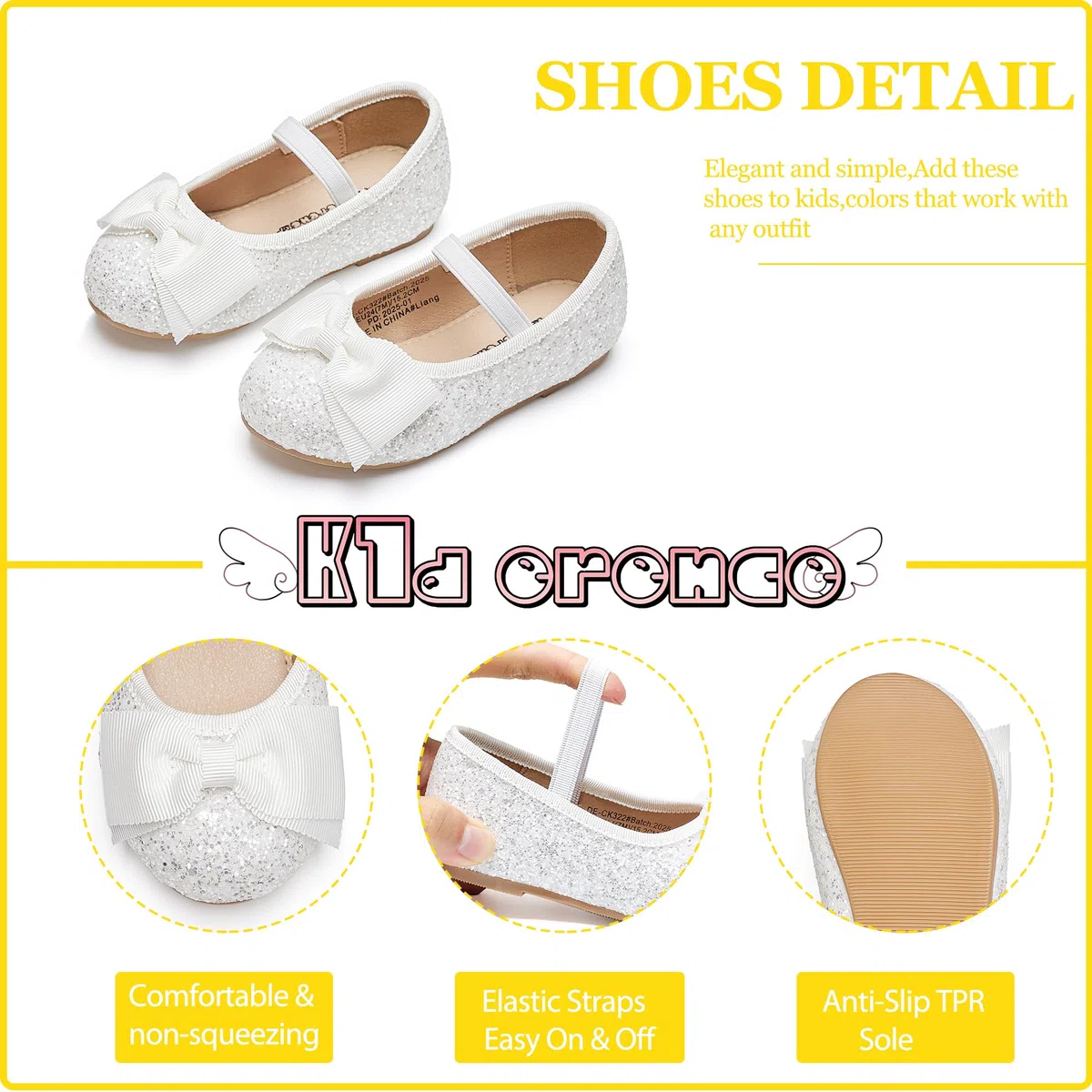 Kiderence Kleine Kleinkind Mädchen Kleid Schuhe Ballerina Ballett Wohnungen Kinder Mary Janes