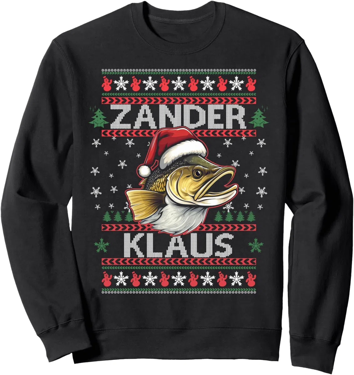 Zander Klaus I Lustiges Zanderangler Angler Angeln Raubfisch Sweatshirt