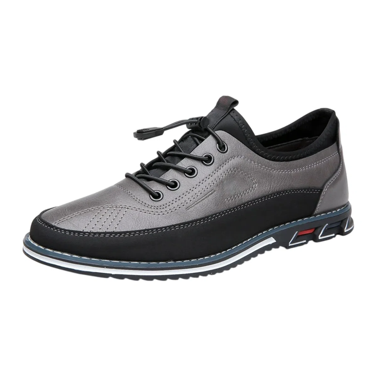 Lederschuhe Herren Sommer - Slip On Sneaker Herren Zum Reinschlüpfen Freizeitschuhe Atmungsaktive Laufschuhe Klassischer Business Schuhe rutschfeste Schlupfschuhe Bequem Herrenschuhe