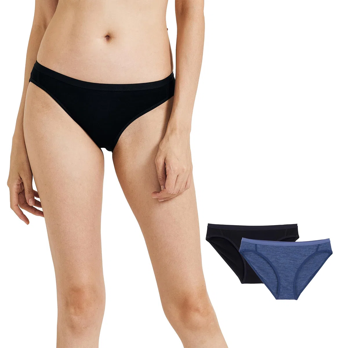 METARINO 2 Stück Damen Sportunterwäsche Höschen Weiche Merinowolle Sport Active Slips
