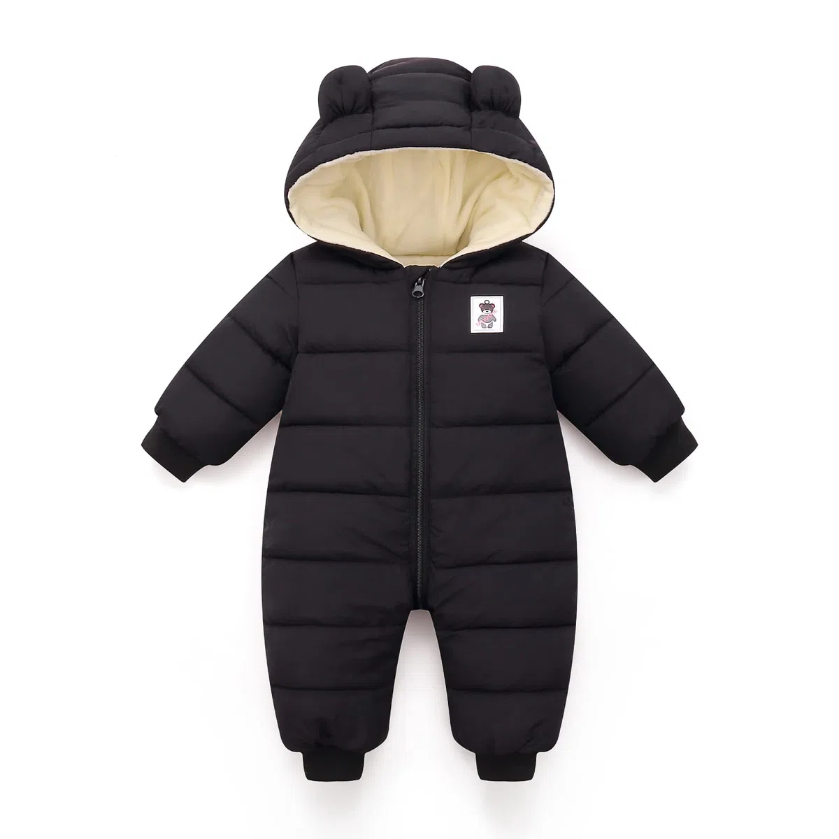 JiAmy Baby Winter Overall mit Kapuze, Baby Jungen Mädchen Winter Strampler Neugeborenes Strampler Schneeanzug 0-18 Monate