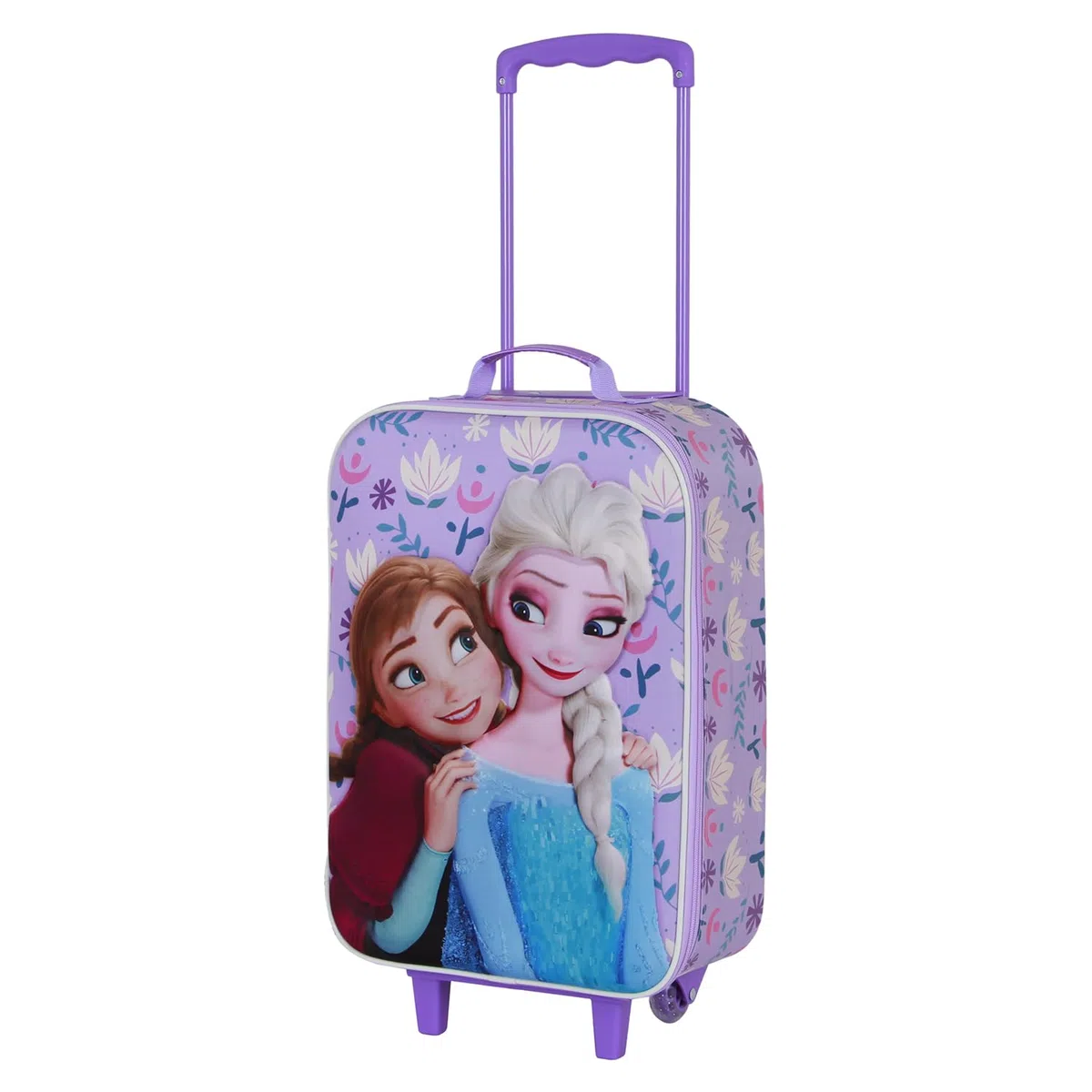 Disney Die Eiskönigin 2 (Frozen 2) Beauty-Soft 3D Trolley-Koffer, Lila, 17 x 33 x 52 cm, Kapazität 26 L