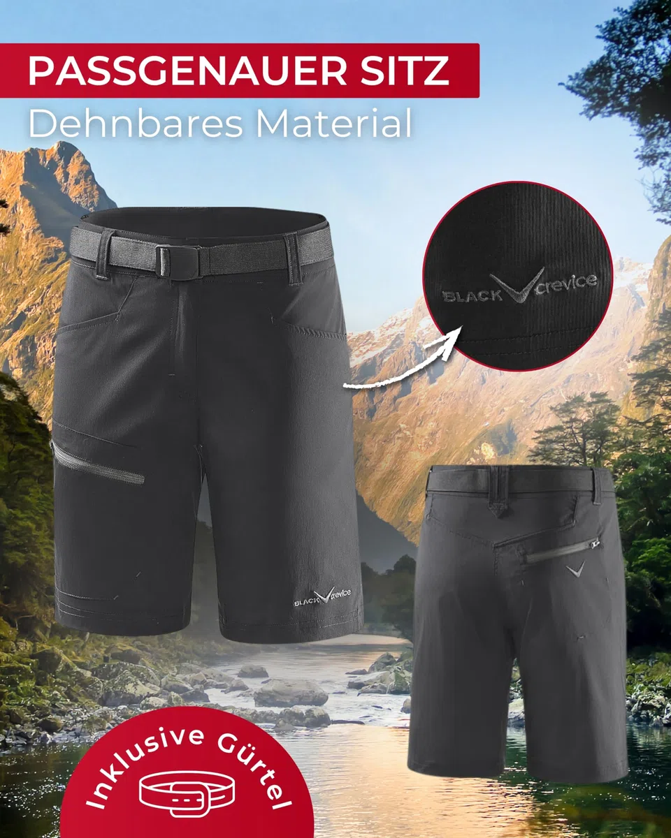 Black Crevice Damen Wander-Shorts Damen Trekking Shorts