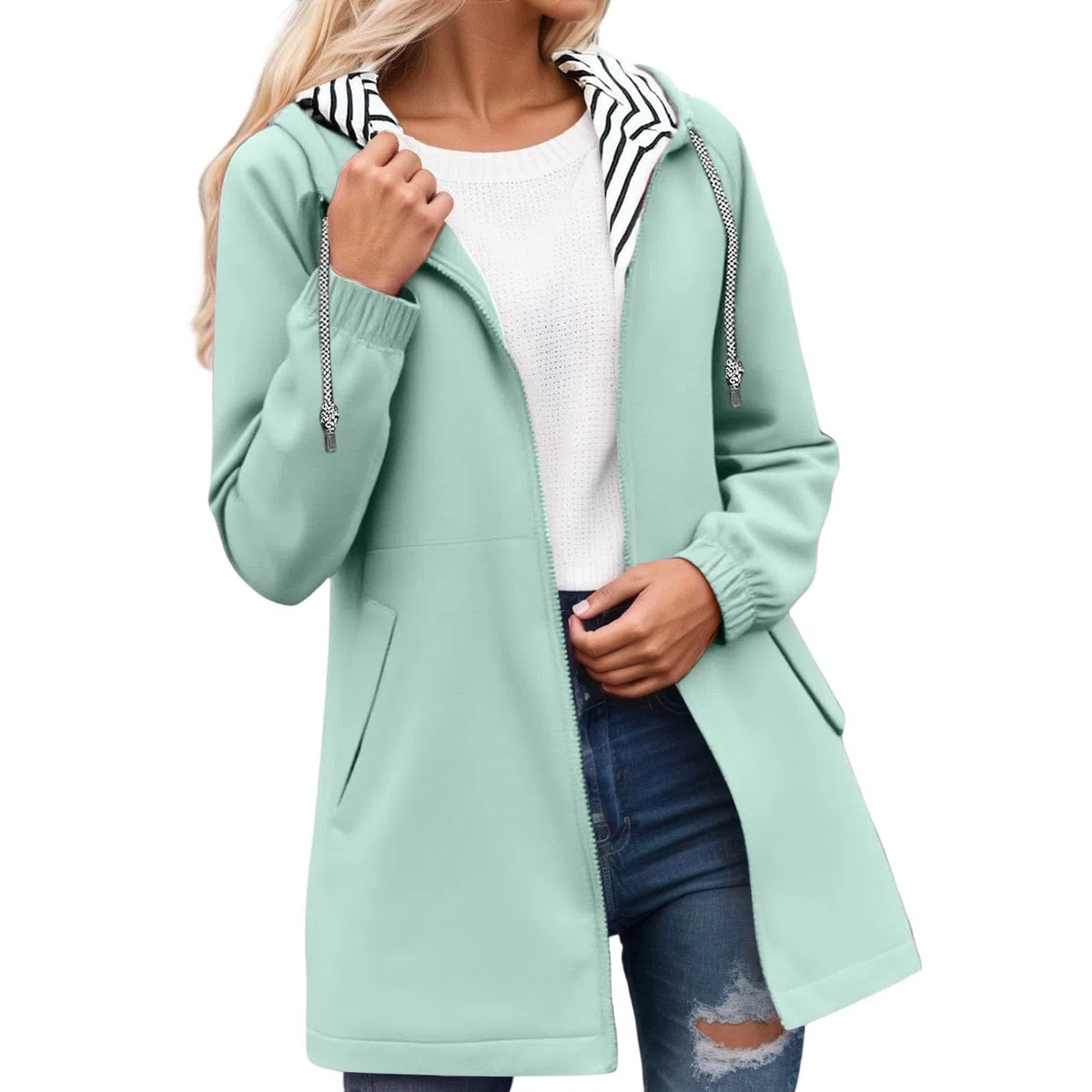 Generisch Regenjacke Damen Wasserdicht Atmungsaktiv Regenmantel Regencape Mit Kapuze Leicht Windbreaker Wasserdicht Regenjacke Damen Regenponcho Für Outdoor Camping Fahrrad Wandern