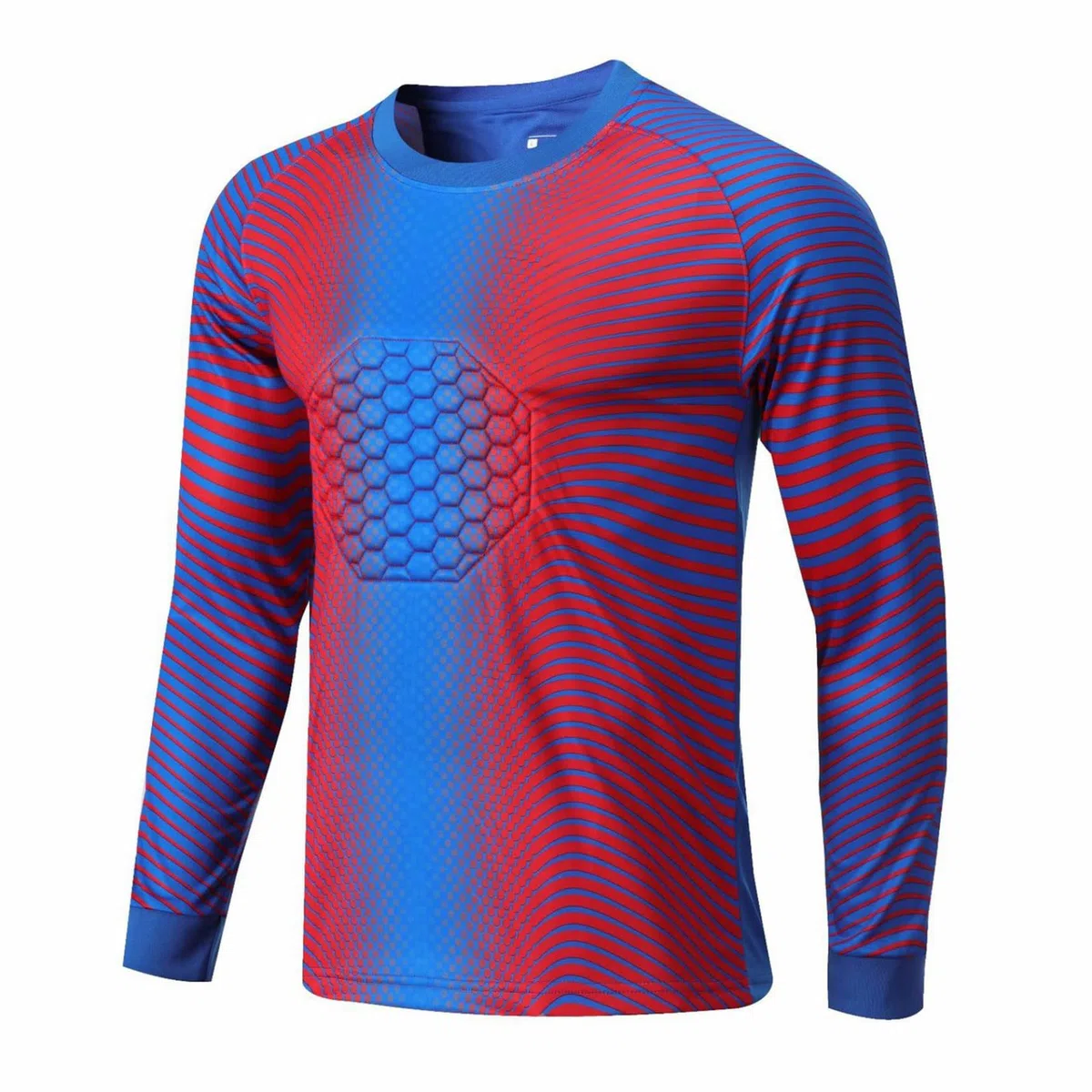 Sxiwei Torwart Unterziehshirt Gepolstert Langarm Protektionsshirt für Jungen Kinder Sport Shirt Torwarttrikot Tops Schnelltrocknend Sportswear