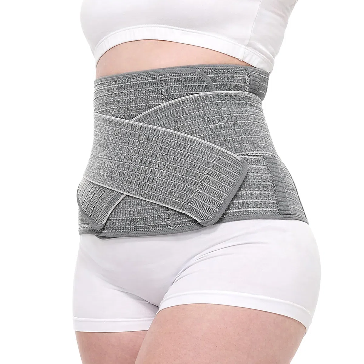 Sunveno Postpartum Belly Wrap, Bauchgurt nach Geburt für Rückbildung nach Schwangerschaft, Verstellbare Bauchstütze nach Kaiserschnitt, Wochenbett Bauchband Damen (S/M)