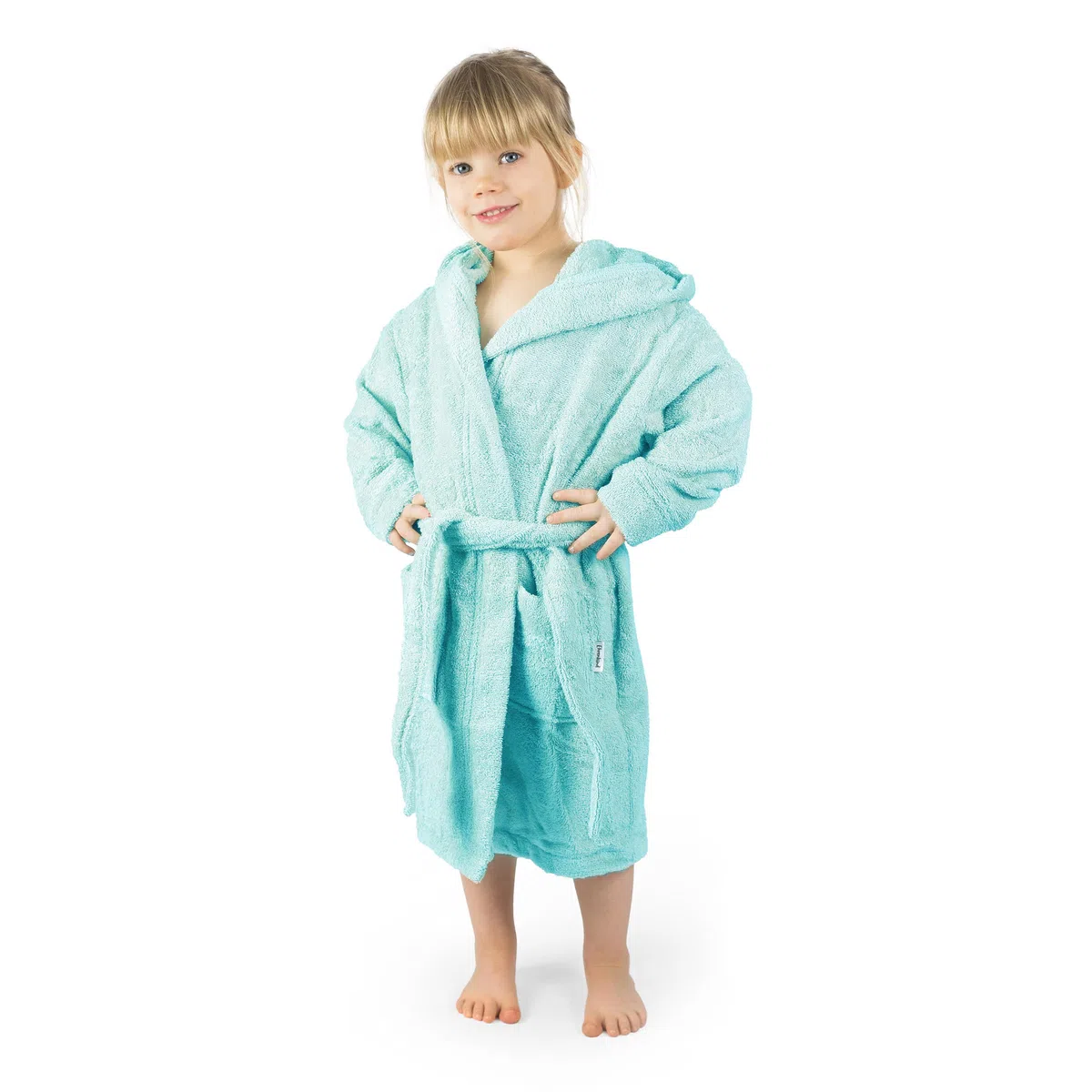Ehrenkind® Bademantel Kinder mit Kapuze 100% Bio-Baumwolle | Kinderbademantel | Junge Mädchen