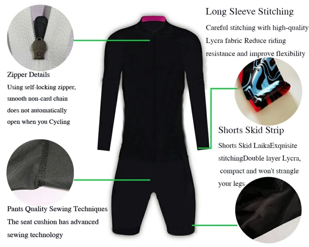 Triathlon-Kleidung für Damen, kurzärmelig, Radtrikot-Set, XS-3XL