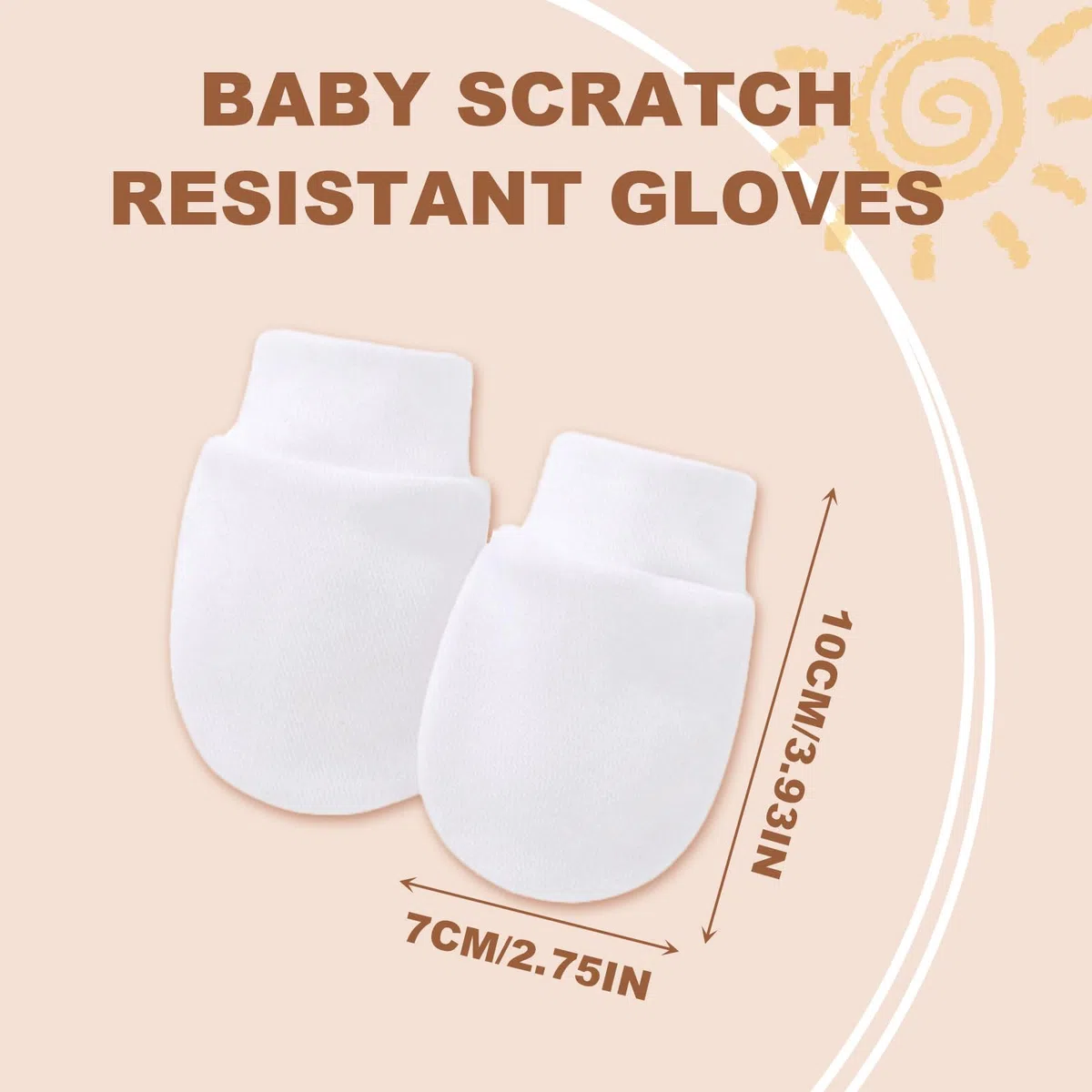 12 Paar Babyhandschuhe, Baumwolle Fäustlinge, Baby Handschuhe gegen Kratzen, Anti-Grab Fäustlinge für 0-6 Monate Baby Jungen und Mädchen