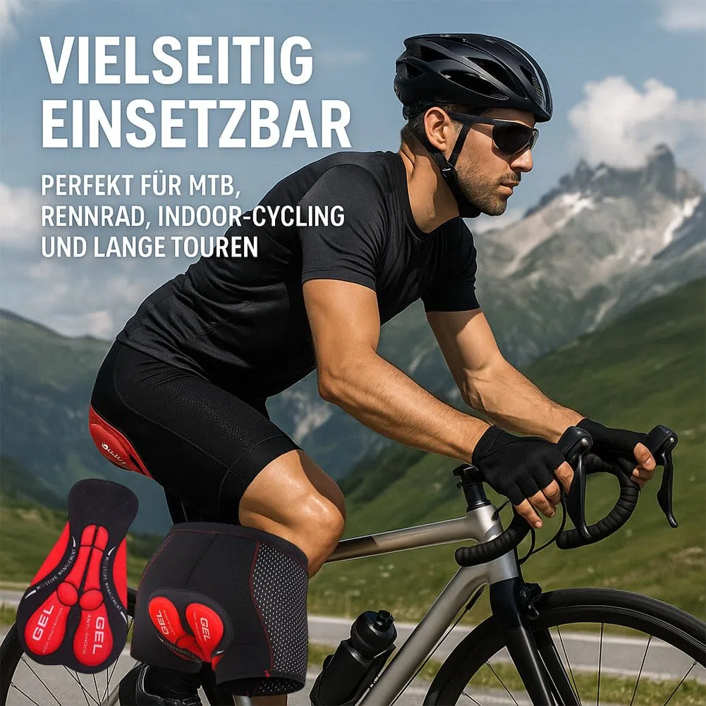 Motorrad Unterhose – Atmungsaktive Herren Radhose Mit 5d Sitzpolster, Stoßdämpfende Fahrrad-Unterhose, Für Motorrad Und Fahrrad