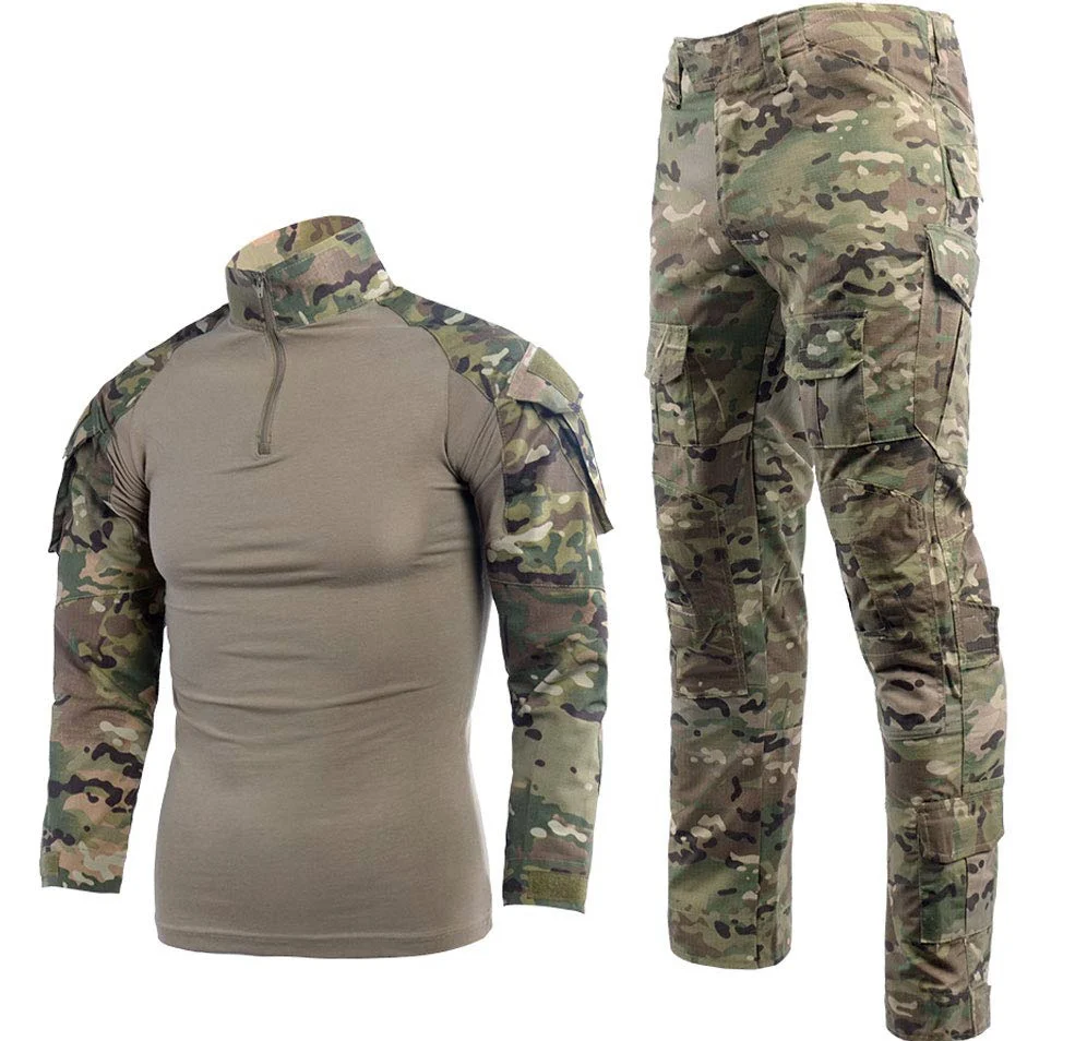 LANBAOSI Herren Paintball Anzug Anzug Kampfhemd und Hose Set Langarm Ripstop Kleidung BDU Jagd Militäruniform