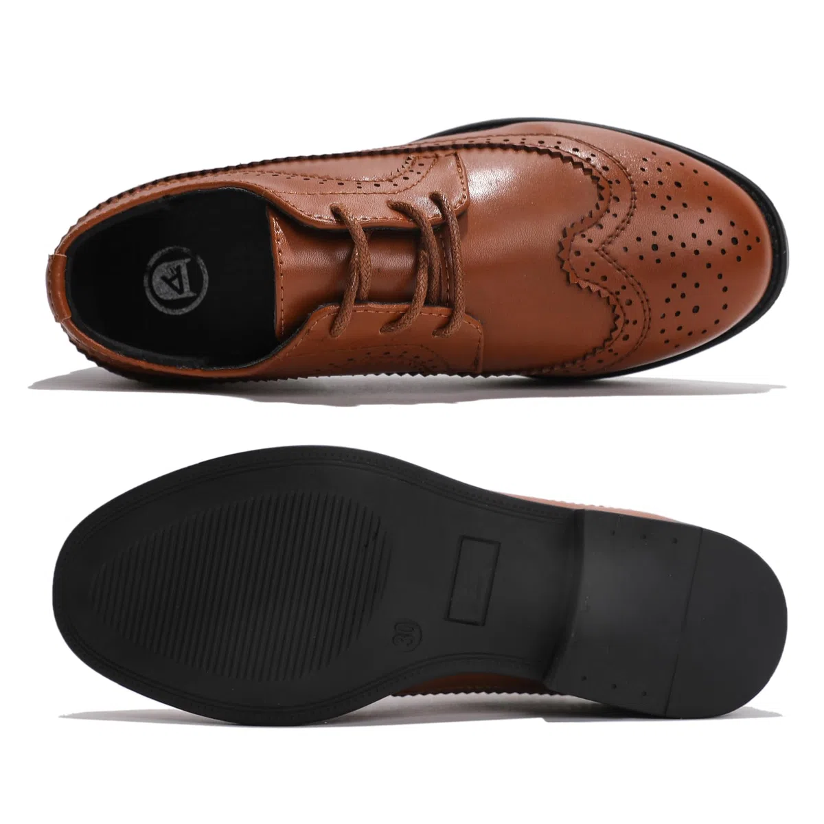 DADAWEN Jungen Schnürsenkel Anzugschuhe Schule Hochzeit Uniformschuhe