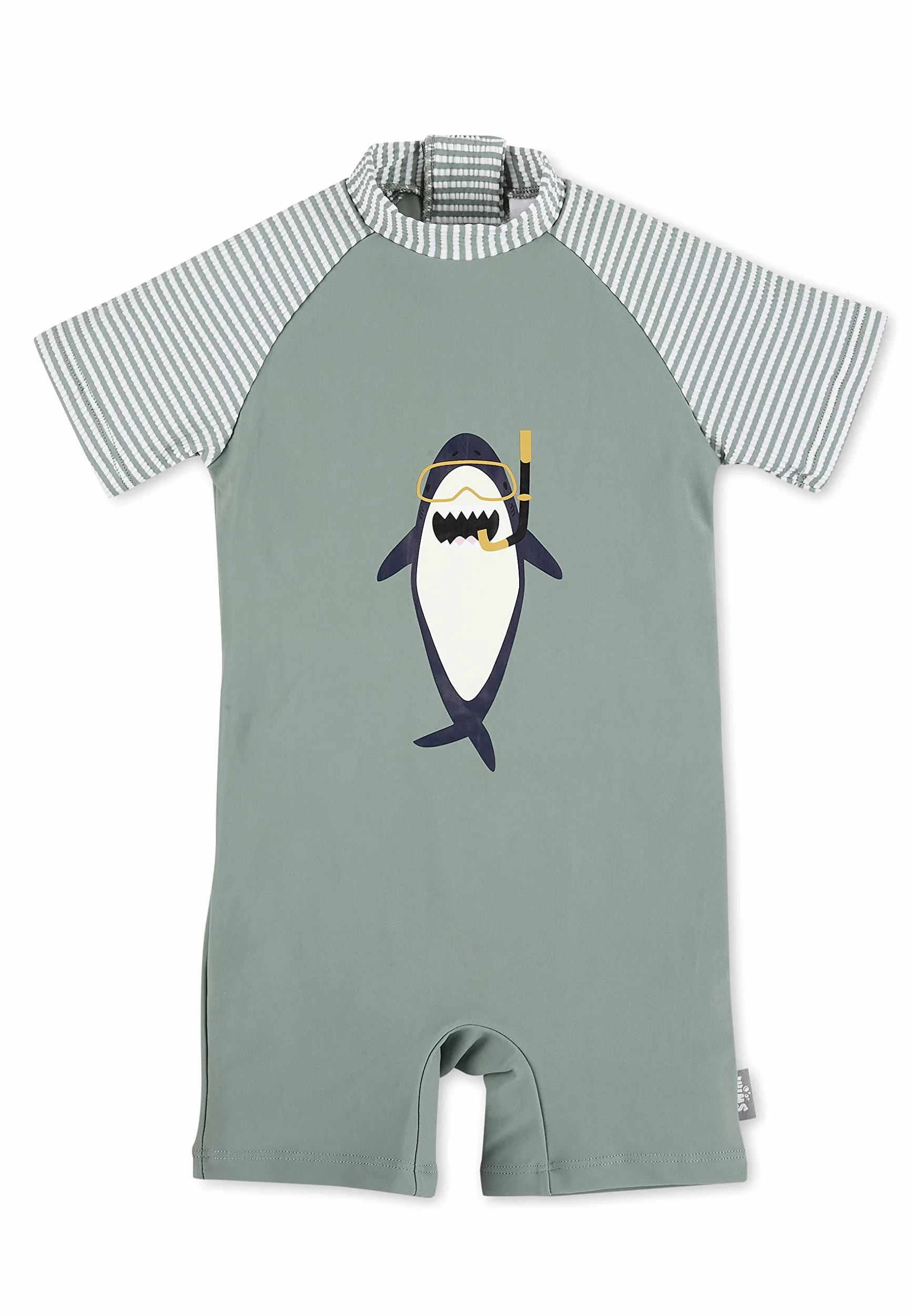 Sterntaler Schwimmanzug Hai - Jungen Badebekleidung - Badeanzug Kurzarm - UV-Schutz 50+ Schwimmanzug mit Windeleinsatz bis Größe 86/92 - Baby und Kinder Bademode