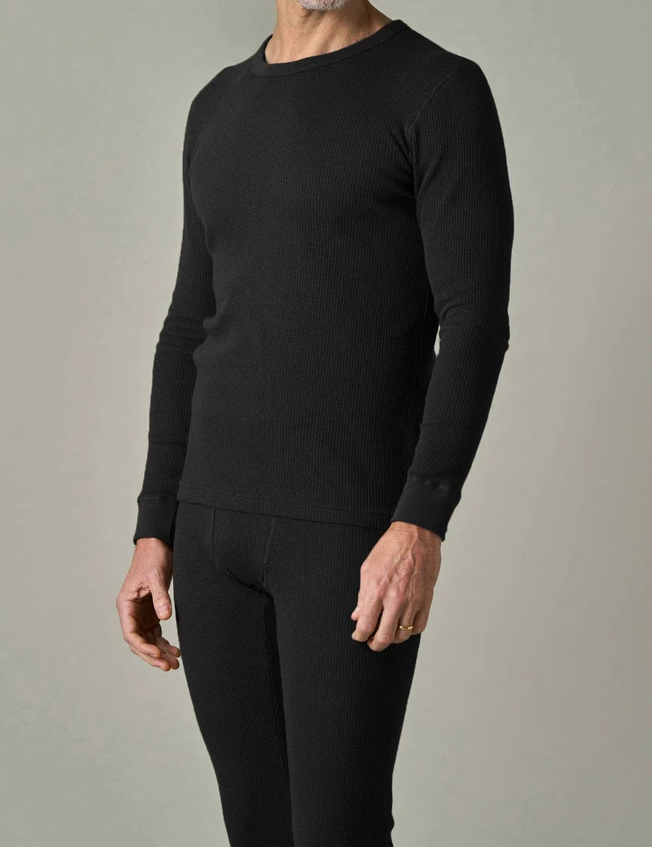 LAPASA Herren Waffelstrick Thermounterwäsche – Set aus Thermo Oberteil & Unterhose oder Oberteil einzeln (Warm/Extra Warm) M60