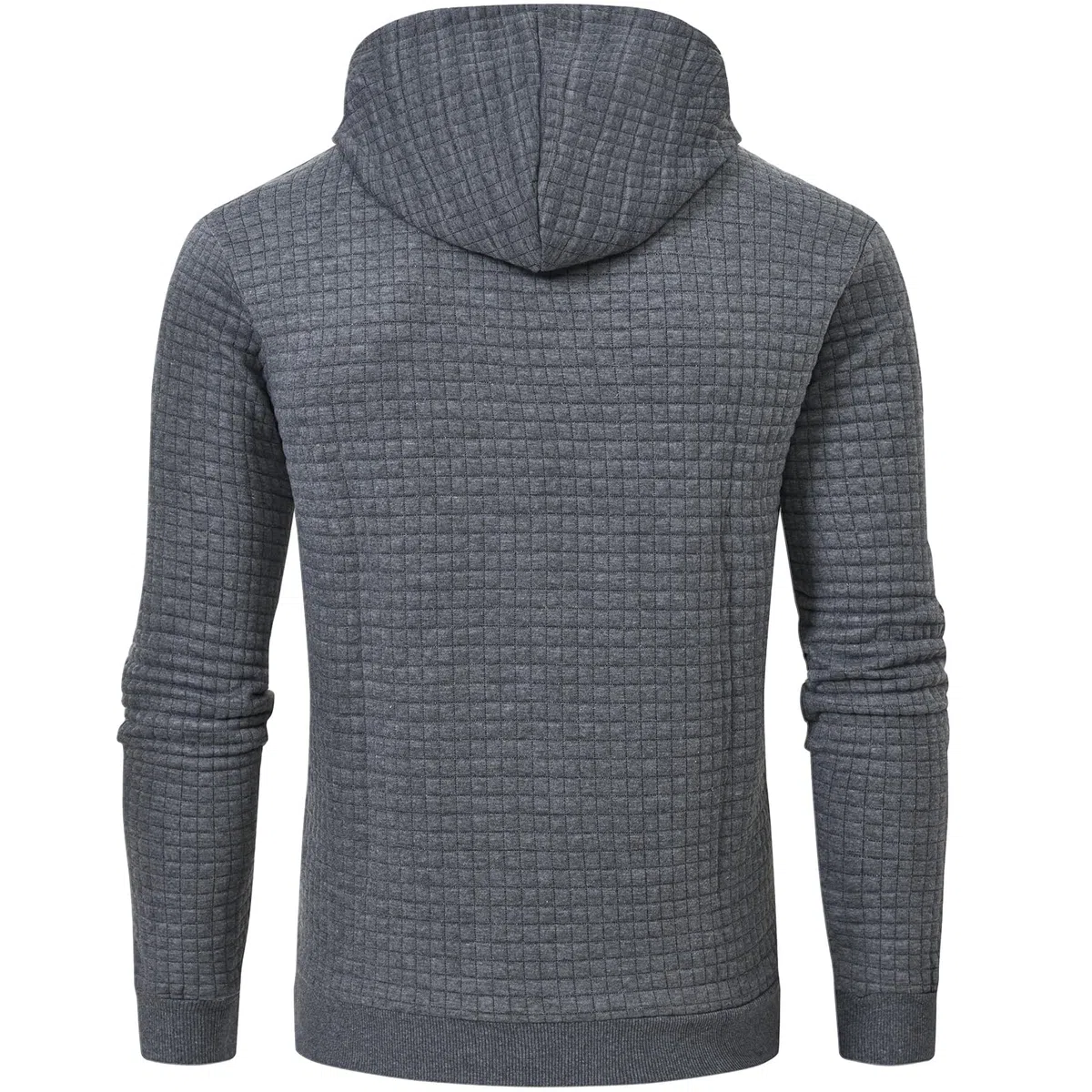 YuKaiChen Herren Kapuzenpullover Casual Langarm Karierten Kordelzug Jacquard Hooded Sweat mit Fleece Innenseite