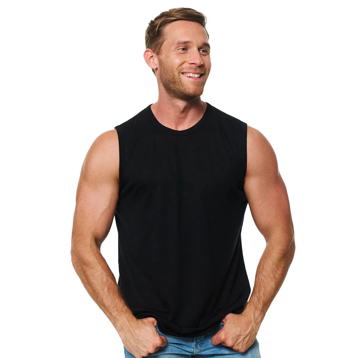 100% Merino Unterhemd Tank Top Herren – Ärmelloses Shirt Herren – Merino Unterwäsche Männer