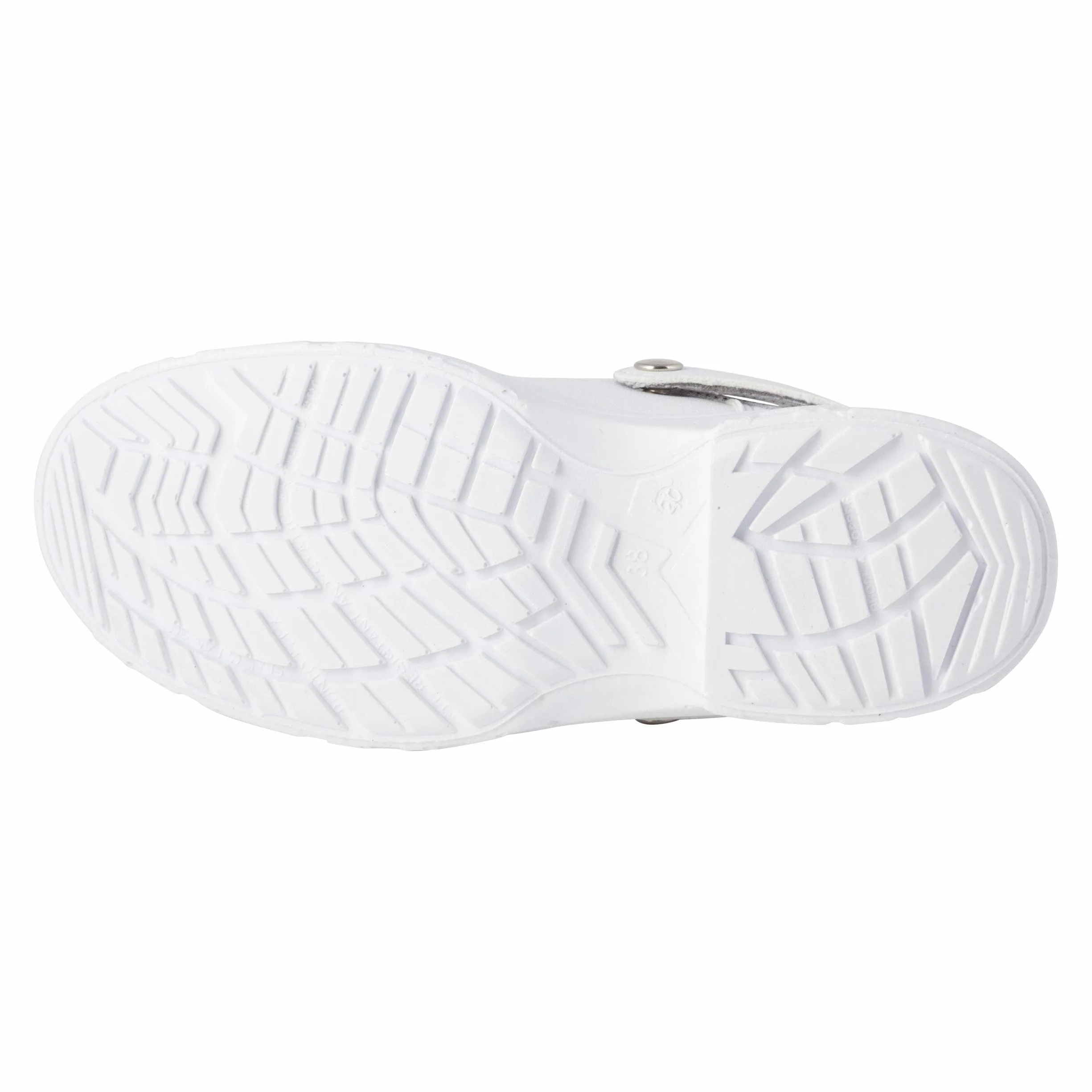 REPOSA Medical – Sanitär-Clogs für Damen und Herren aus Mikrofaser + Sicherheitskappe aus Verbundstoff, Anti-Schock und antistatisch, mit Kordelzug, Bequeme und rutschfeste Küchenschuhe, Weiß, 39 EU
