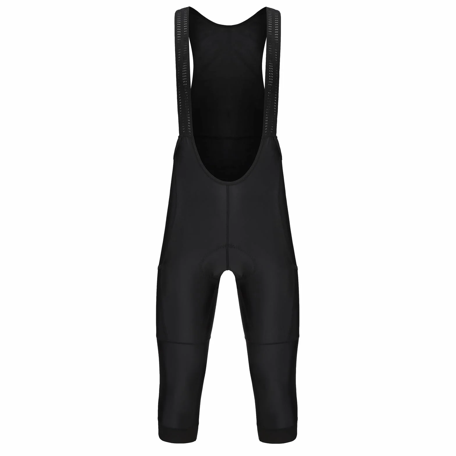 Radsport TräGerhose Männer 2 Taschen 3/4 Radfahren Trägerhose Sommer Frühling Herbst Fahrrad Hosen Bike Pns Kleidung Hosen(Black,L)