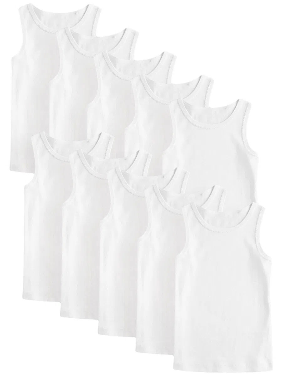 NEXT Mädchen Trägerhemden aus 100% Baumwolle, 10er-Pack
