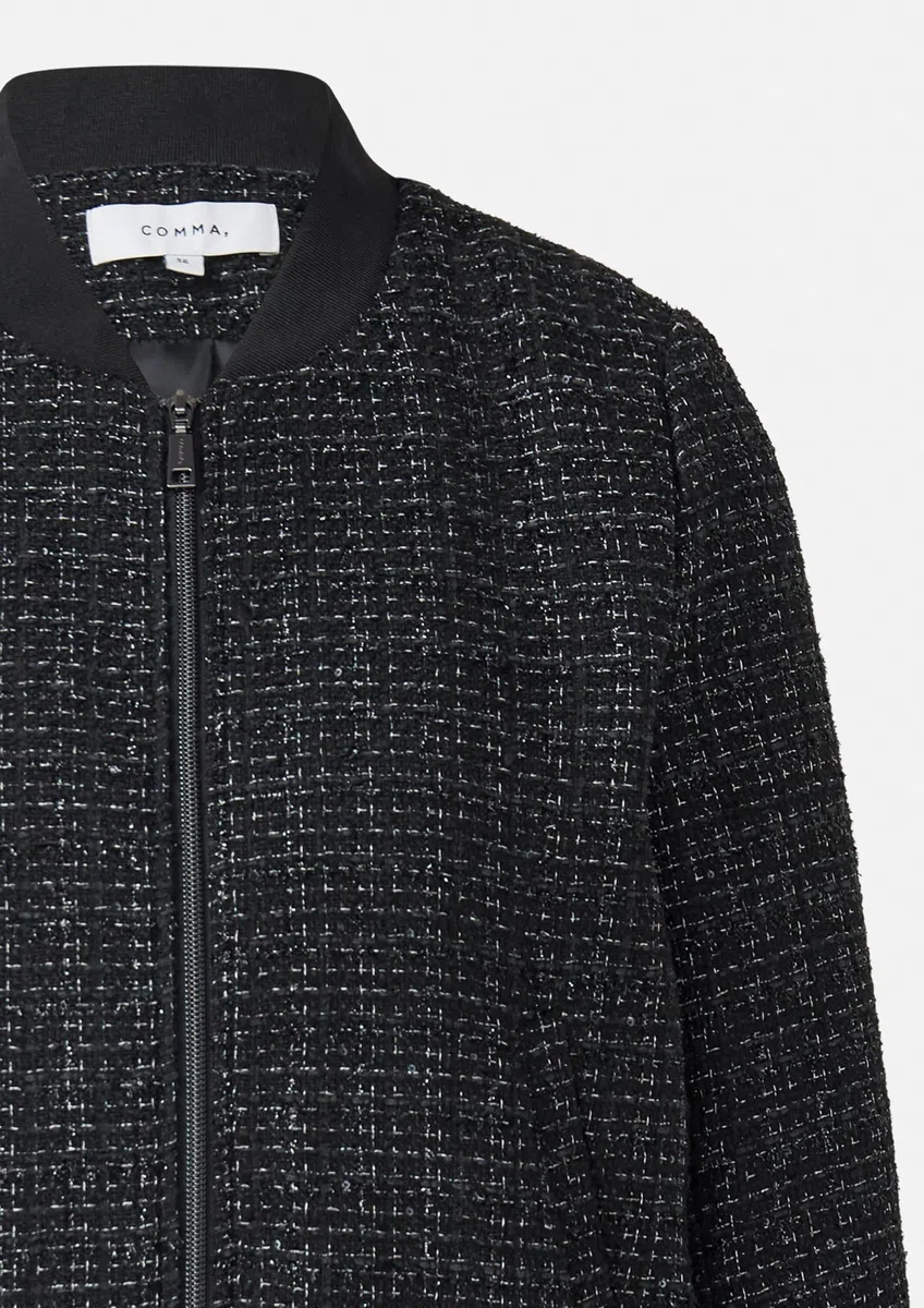 Comma Kurzer Blouson mit dezentem Glitzergarn