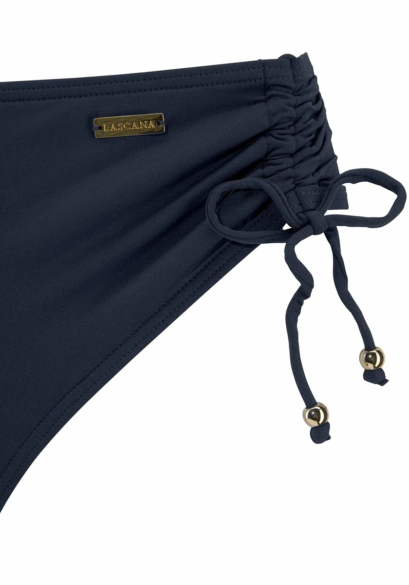 Lascana Damen Bikini-Hose mit Raffung & Perlen