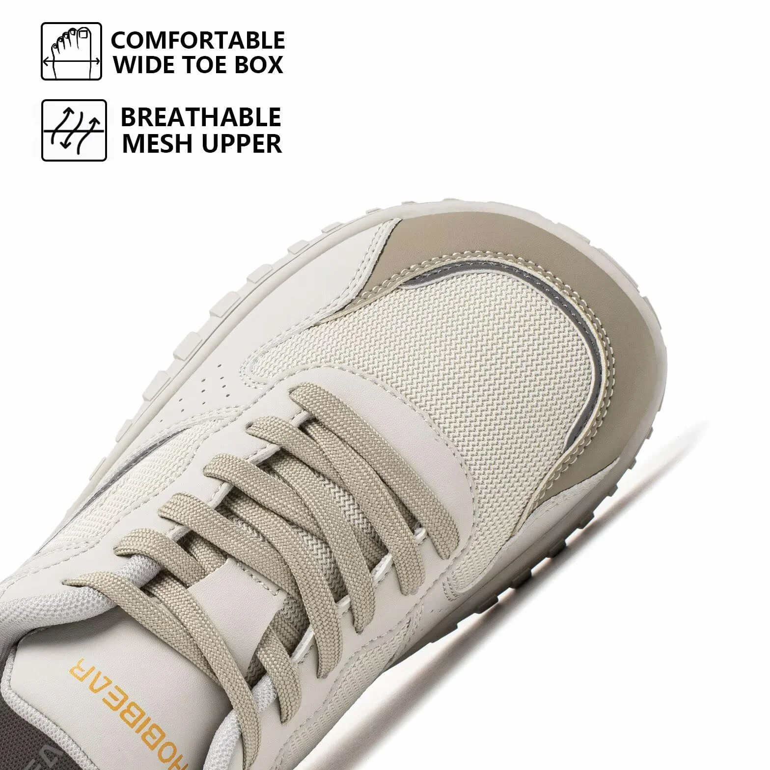 HOBIBEAR Unisex Barfußschuhe | Breite Zehenbox | Atmungsaktive Freizeitsneaker