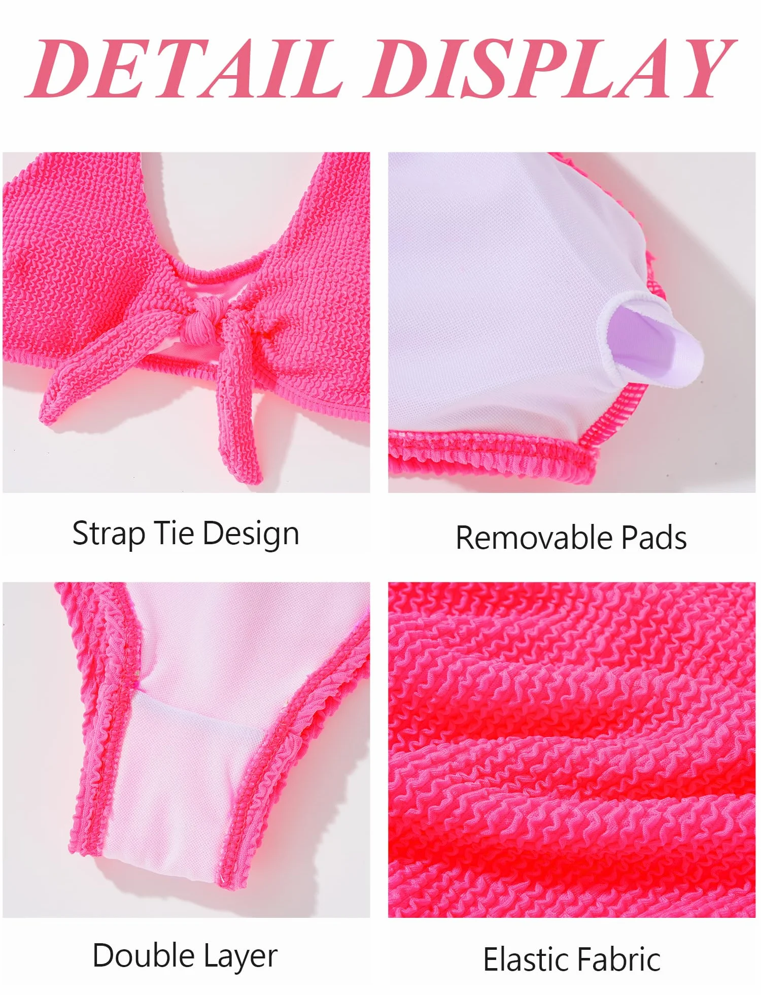 FEOYA Umstandsbikini 2-teilig, Hohe Taille Schwangerschaftsbadeanzug mit V-Ausschnitt, Weiche Atmungsaktive Bademode für Schwangere, XS-L