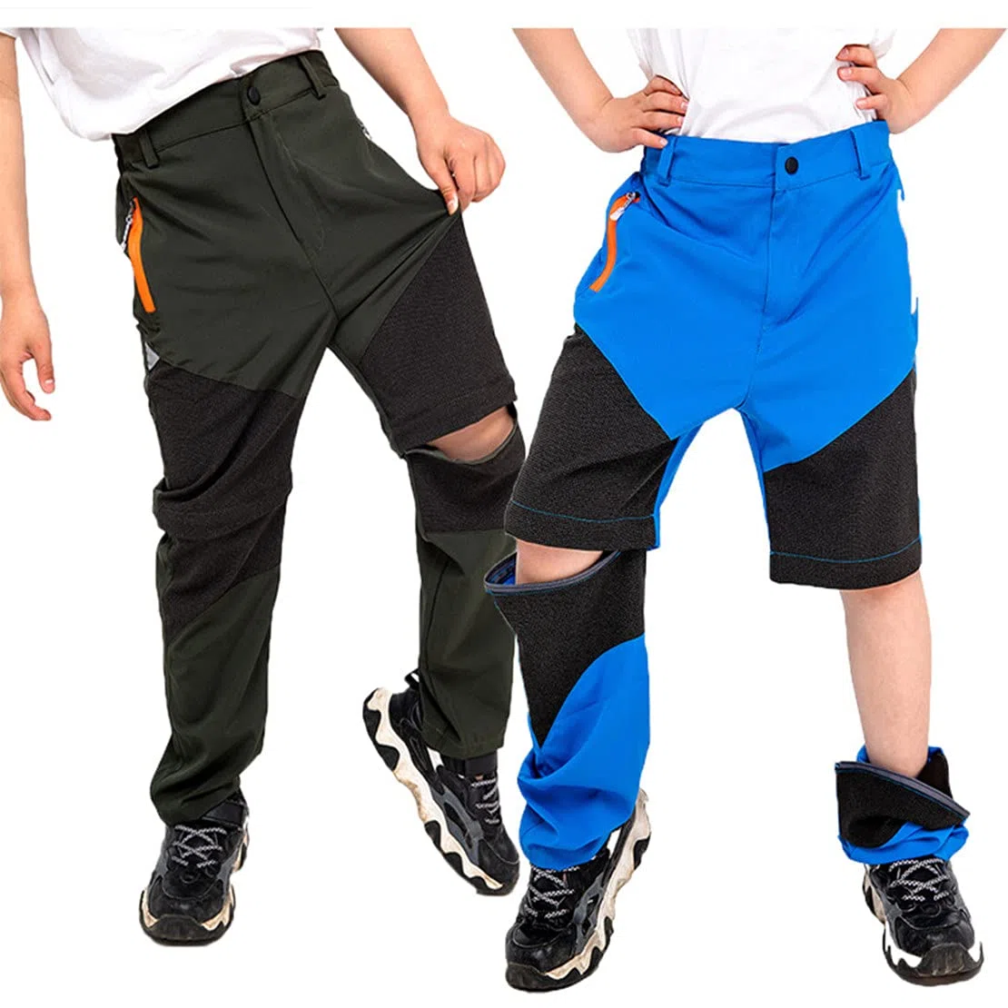 Daysskk 2-in-1 Zip Off Hose Kinder Jungen Mädchen Outdoorhose Sommer Schnelltrocknend Wanderhose Wasserdicht