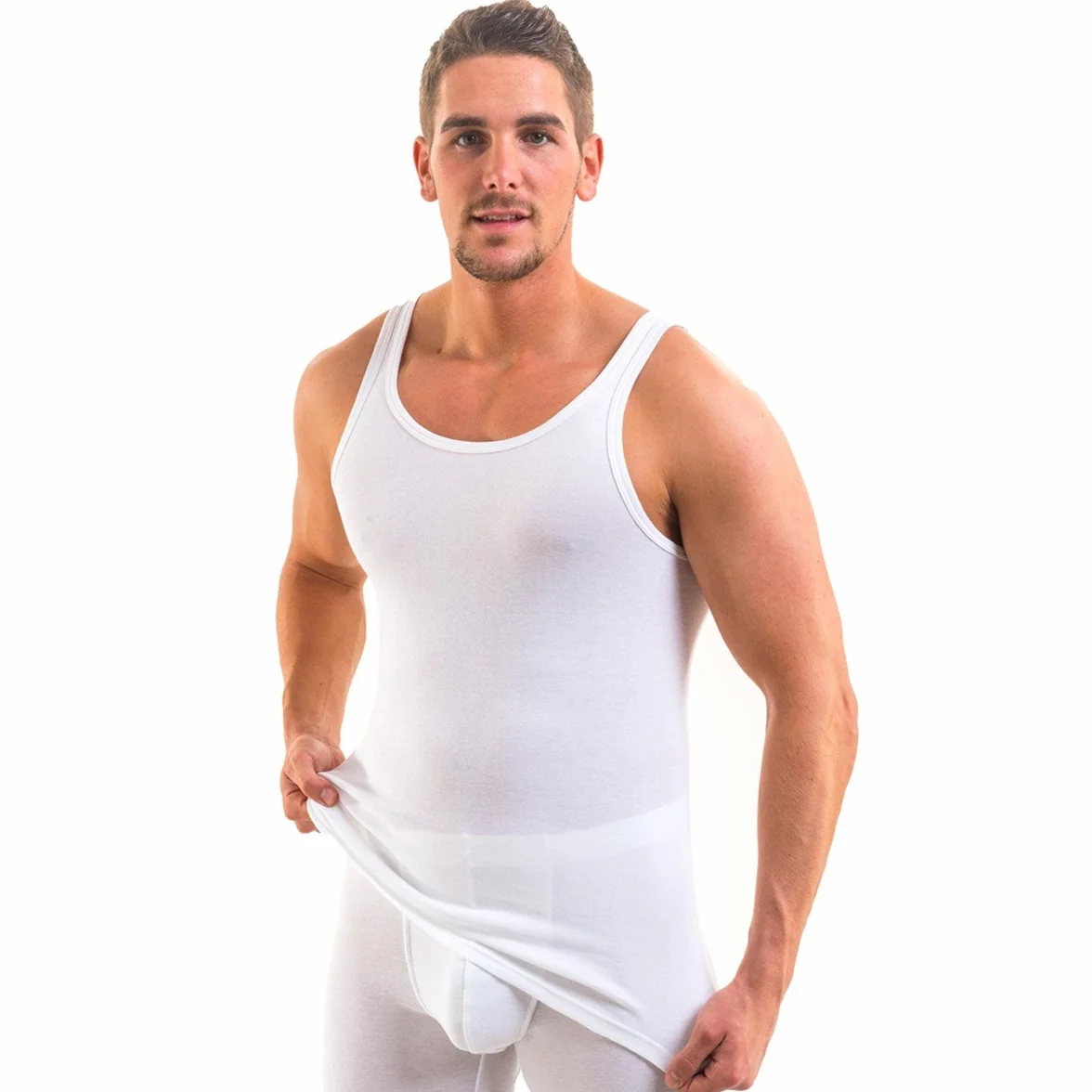 HERMKO 3000 5er Pack Herren Tank Top Classic Unterhemd - gekämmte Feinripp Bio-Baumwolle (glatt)