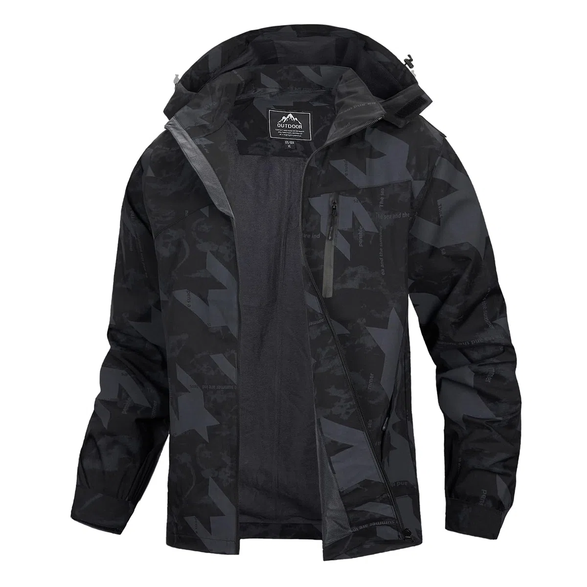 LBL Softshelljacke für Herren Wasserdicht Outdoor Jacken Warme Gefütterte mit Abnehmbarer Kapuze Atmungsaktive Wanderjacke übergangsjacke
