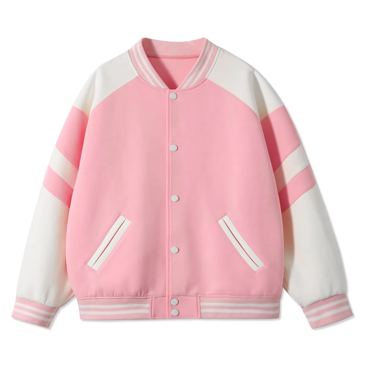Rolanko Mädchen Baseball Jacke Jungen im Varsity-Stil, Sweatjacke mit Taschen für die Schule, Bomber mantel für Kinder