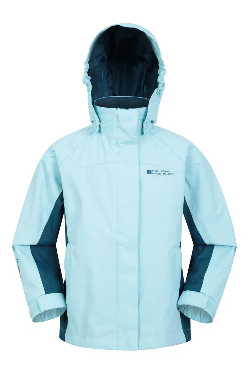 Mountain Warehouse Shelly II Kinderjacke - Wasserfest, versiegelte Nähte, Regenjacke mit verstellbare Bündchen, Taschen, Jungen und Mädchen - Frühling, Sommer
