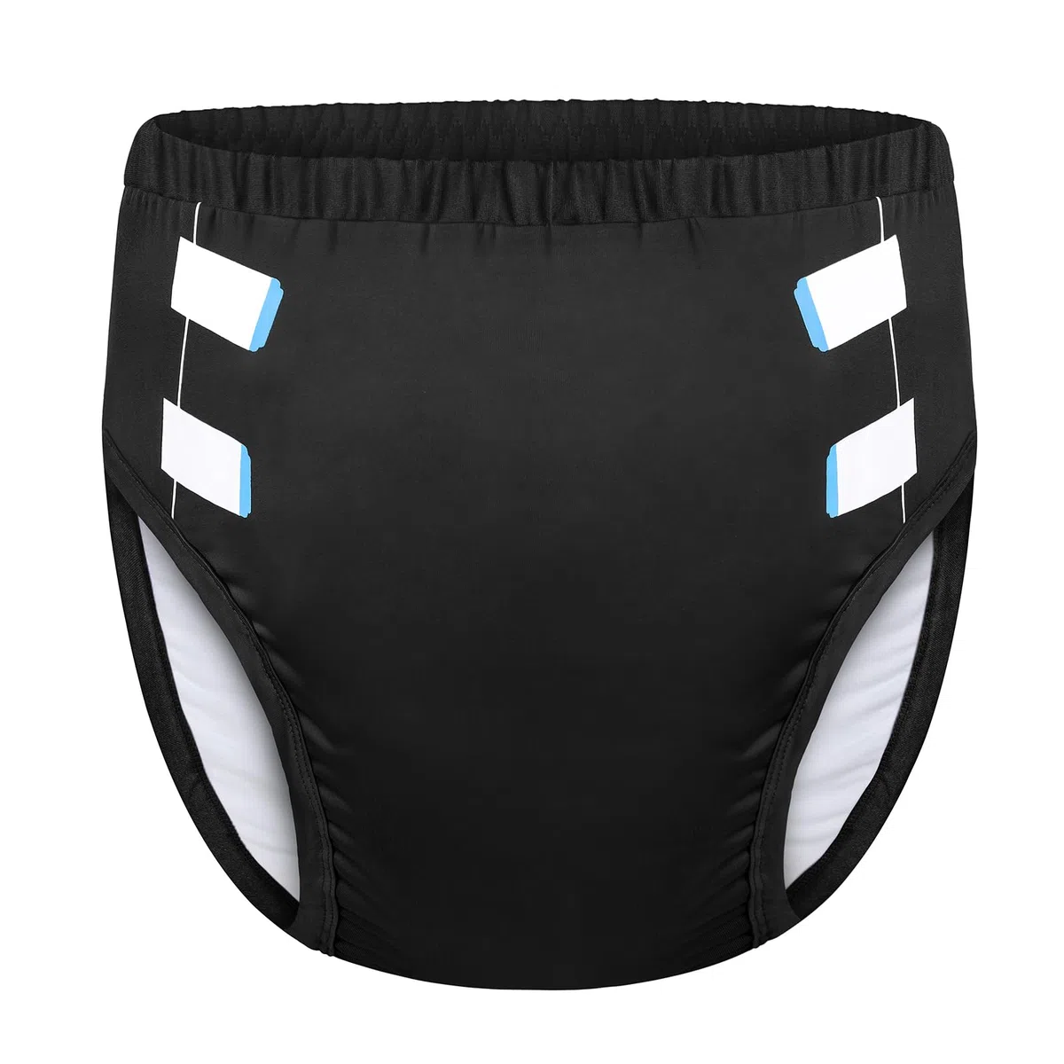 LittleForBig Weiche Seidiges Unterwäsche Bequeme Waschbare Wiederverwendbare Primary Comfort Cloth Trainingshosen für Erwachsene Schwarz S