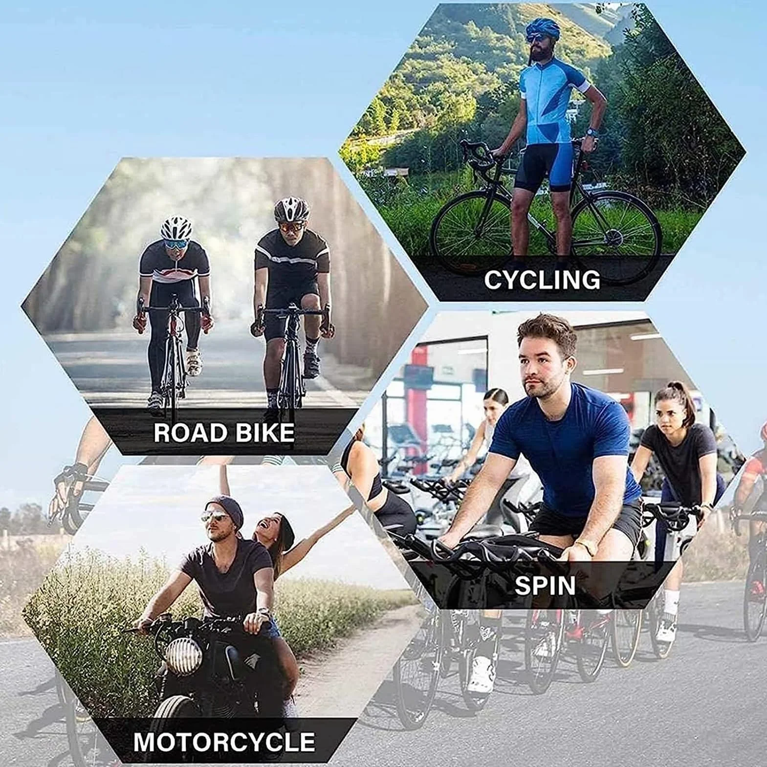 FFFF & OLFEH Anzüge Trikots Herren Fahrradtrikot Set, kurzärmliges Set Fahrradbekleidung Set für Mountainbikes mit 9D-Gel-gepolsterten Shorts