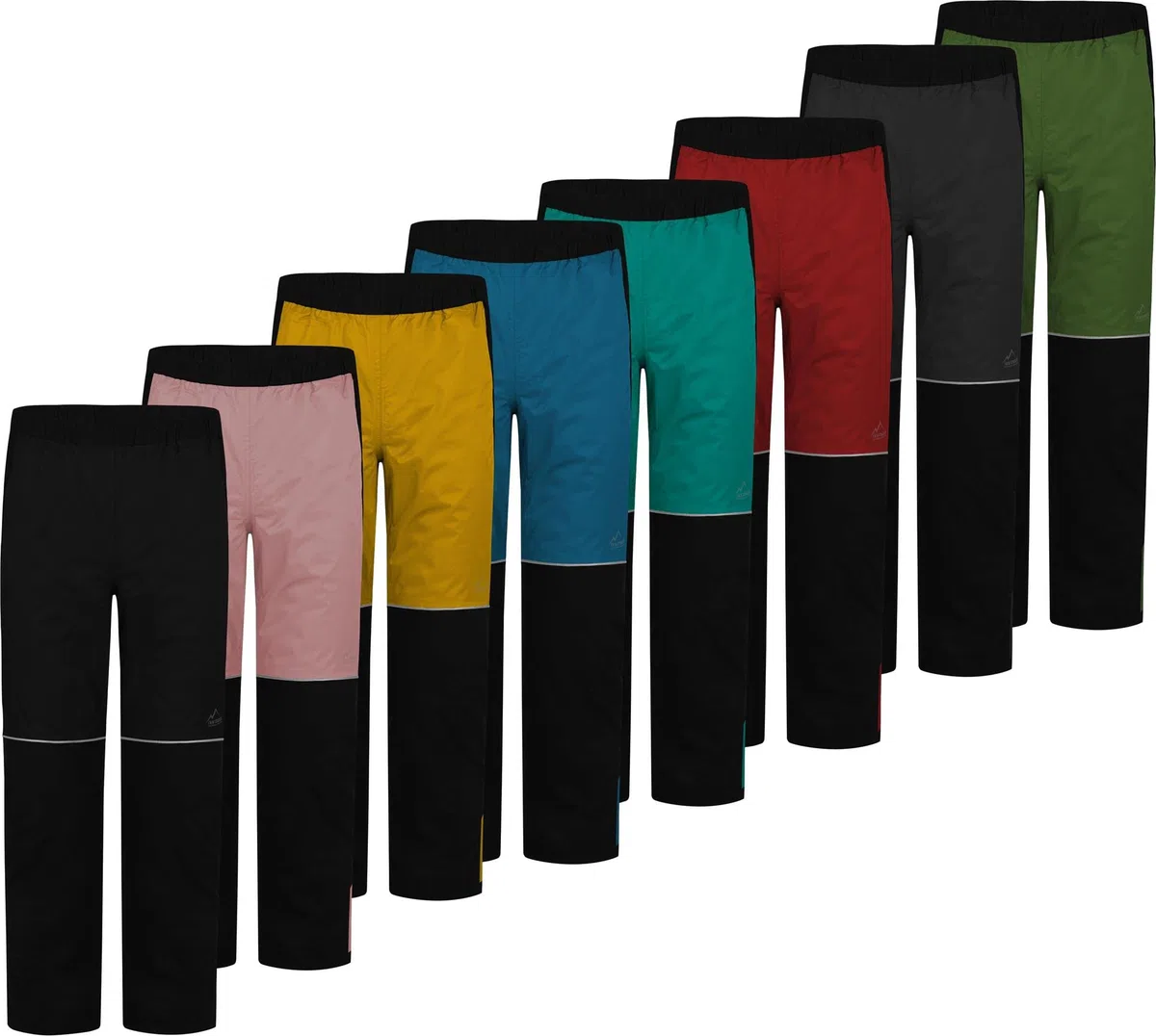normani Kinder ungefütterte Regenhose für Junge und Mädchen - wasserdichte, atmungsaktive Überziehhose Sommerhose - Winddichte Regenbundhose Buddelhose mit 3M Reflektoren