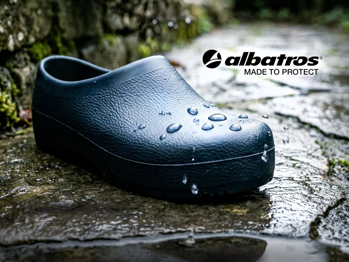 ALBATROS PURCEL Profi Gartenclogs – wasserdichte Damen & Herren Clogs & Pantoletten für Garten, Arbeit & Zuhause – rutschfeste Gartenschuhe mit anatomischem Kork-Fußbett