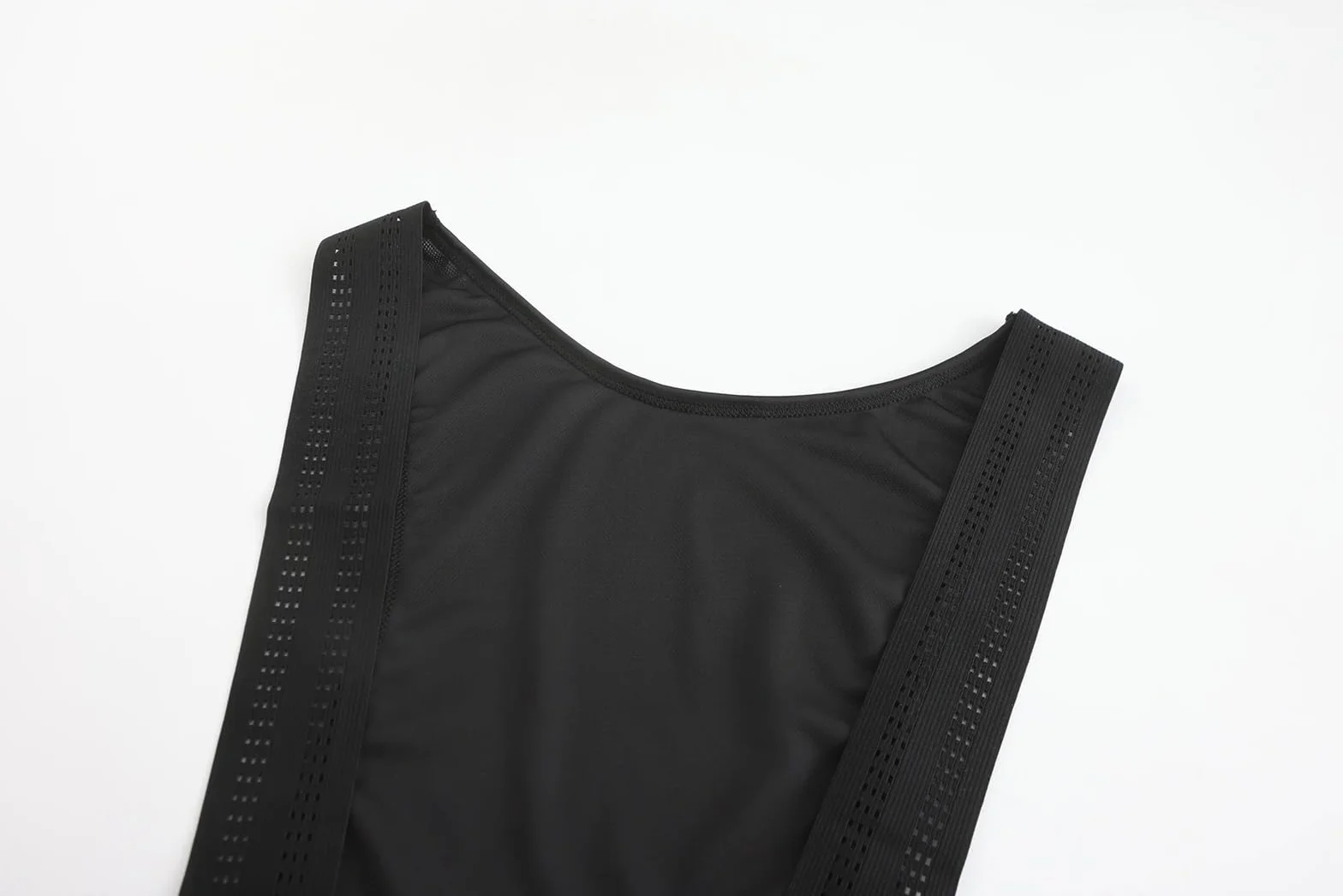Radsport TräGerhose Männer 2 Taschen 3/4 Radfahren Trägerhose Sommer Frühling Herbst Fahrrad Hosen Bike Pns Kleidung Hosen(Black,L)
