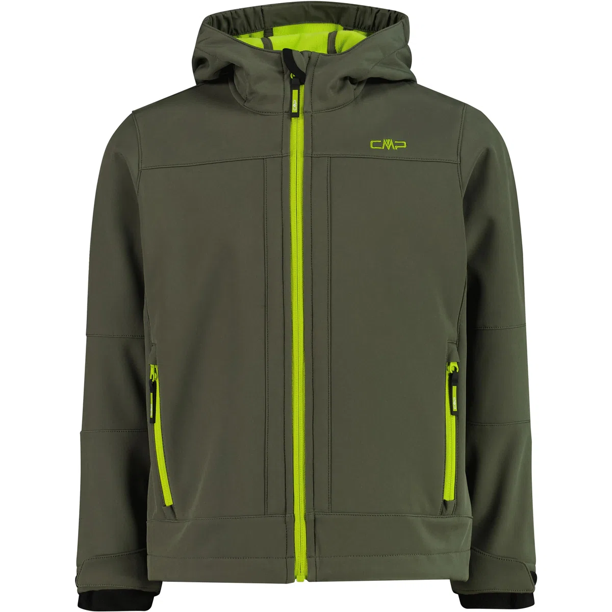 CMP Kinder Softshell Hoodie Jacke, oil green, 152