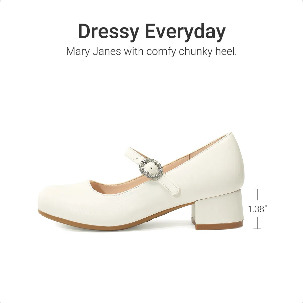 DREAM PAIRS Mädchen Schuhe Mary Jane Prinzessin Schuhe Niedrige Absätze Ballerinas Kommunionschuhe Kleiderschuhe Mary Jane Pumps Abschlussball Schuhe