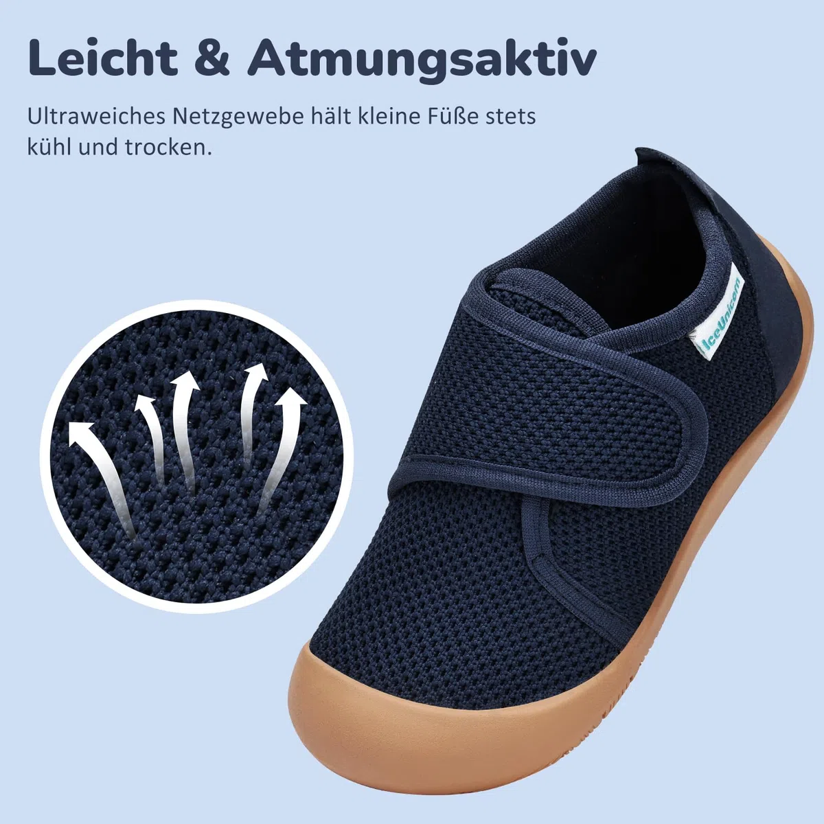 IceUnicorn Hausschuhe Kinder Barfussschuhe Jungen Mädchen Barfußschuhe Lauflernschuhe Hohe Kindergarten Atmungsaktiv